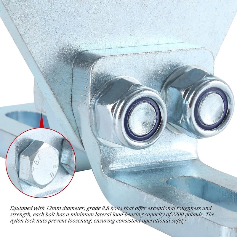 Fuperoo Electric Hoist 8 Wheel Trolley Assembly-Hoist Trolley Rollers.Ideal for Garage Hoist Systems.for use with 1-5/8" Wide and All 1-5/8" or Taller Strut Channel - Image 5